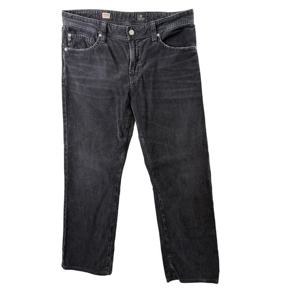 AG Adriano Goldschmied Dark Gray Corduroy Pants • Size 33 × 30 - Picture 1 of 8